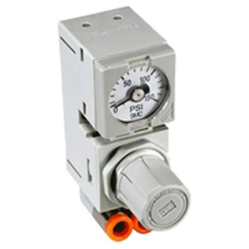 SMC Pneumatic Regulator ARM Series Compact Manifold Regulator, 0.05 MPa Minimum Operating Pressure, 60°C ARM10F2-70GPC-3Z