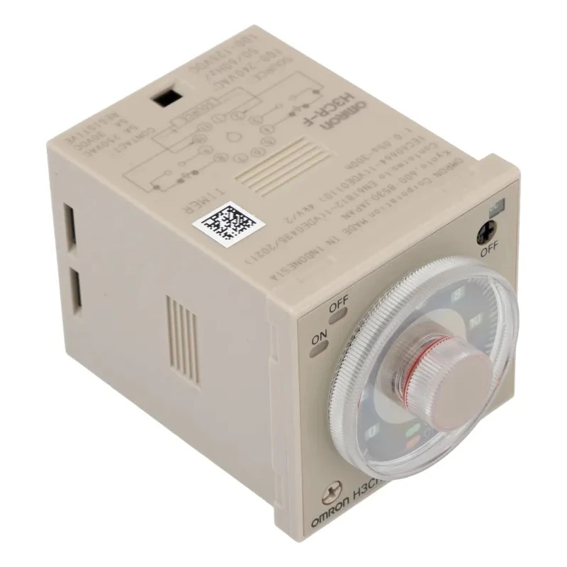 Omron DIN Rail, Panel Mount Timer Relay DPDT 2-Contact 125 V DC 100-240 V AC 0.05s to 300h H3CR