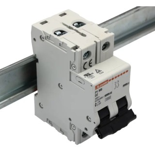 Lovato Electric Modulo P1MB Miniature Circuit Breaker, 2-Pole, 2A, Type D, 400V AC, 80V DC, 10 kA Breaking Capacity P1MB