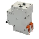 Lovato Electric Modulo P1MB Miniature Circuit Breaker, 2-Pole, 2A, Type D, 400V AC, 80V DC, 10 kA Breaking Capacity P1MB