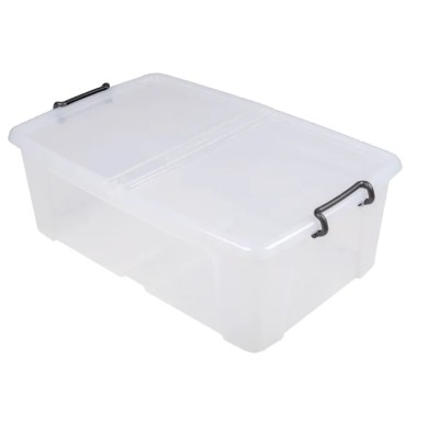 RS PRO 50L Transparent Polymer Storage Box 230 mm x 450 mm x 700 mm 825-2338