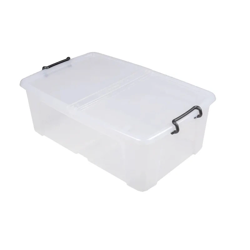 RS PRO 50L Transparent Polymer Storage Box 230 mm x 450 mm x 700 mm 825-2338