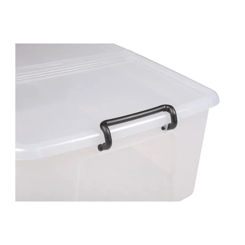 RS PRO 50L Transparent Polymer Storage Box 230 mm x 450 mm x 700 mm 825-2338