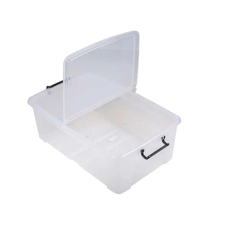 RS PRO 50L Transparent Polymer Storage Box 230 mm x 450 mm x 700 mm 825-2338
