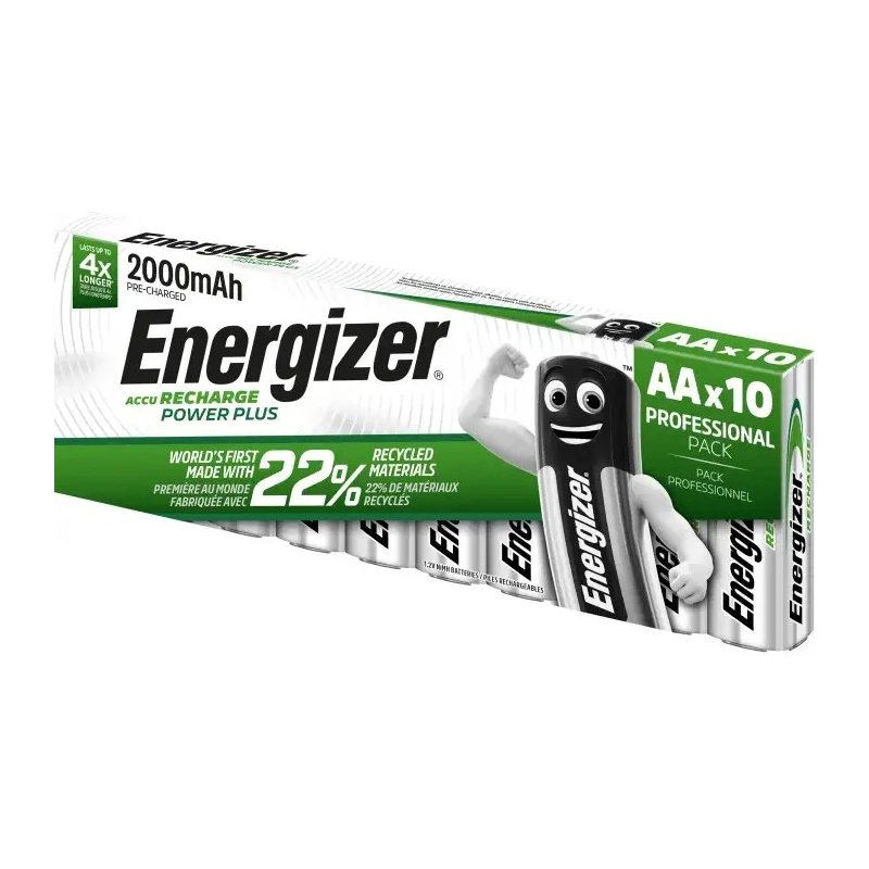 Energizer Rechargeable AA Nickel Metal Hydride Battery 2 Ah Capacity 1.2 V Nominal Voltage 7638900417029