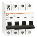 Lovato Electric Modulo Miniature Circuit Breaker 4-Pole 4A Type C 400V AC 10 kA Breaking Capacity P1MB4PC04