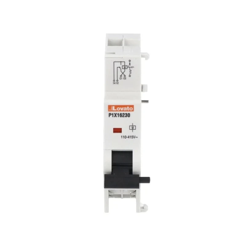 Lovato Electric DIN Rail Shunt Trip for use with P1MB Series, 6A Current Rating, Modulo Range, Mount Type DIN Rail 