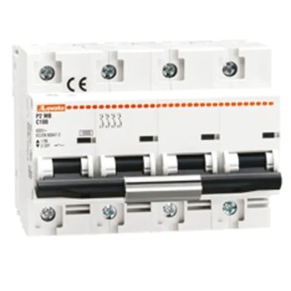 Lovato Electric Modulo P2MB Miniature Circuit Breaker 4-Pole 125A Type C 400V AC 60V DC 10kA Breaking 