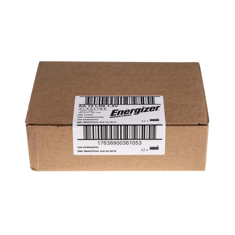 Energizer Industrial Alkaline Zinc Manganese Dioxide AA Battery 1.5 V 2.5Ah 120 Pack 7638900416879