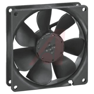 ebm-papst 3400 N Series Ball Bearing DC Axial Fan, 24V dc, 2.3 W, 94 m³/h, IP68, 92 mm Frame