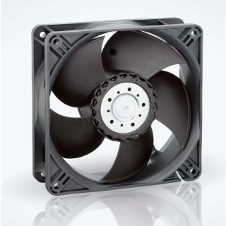 ebm-papst 4400 Series 12V DC Axial Fan, 205 m³/h Air Flow, 5.3 W Power, 540 mA Max Current, , 119x119x38 mm, Ball IP20