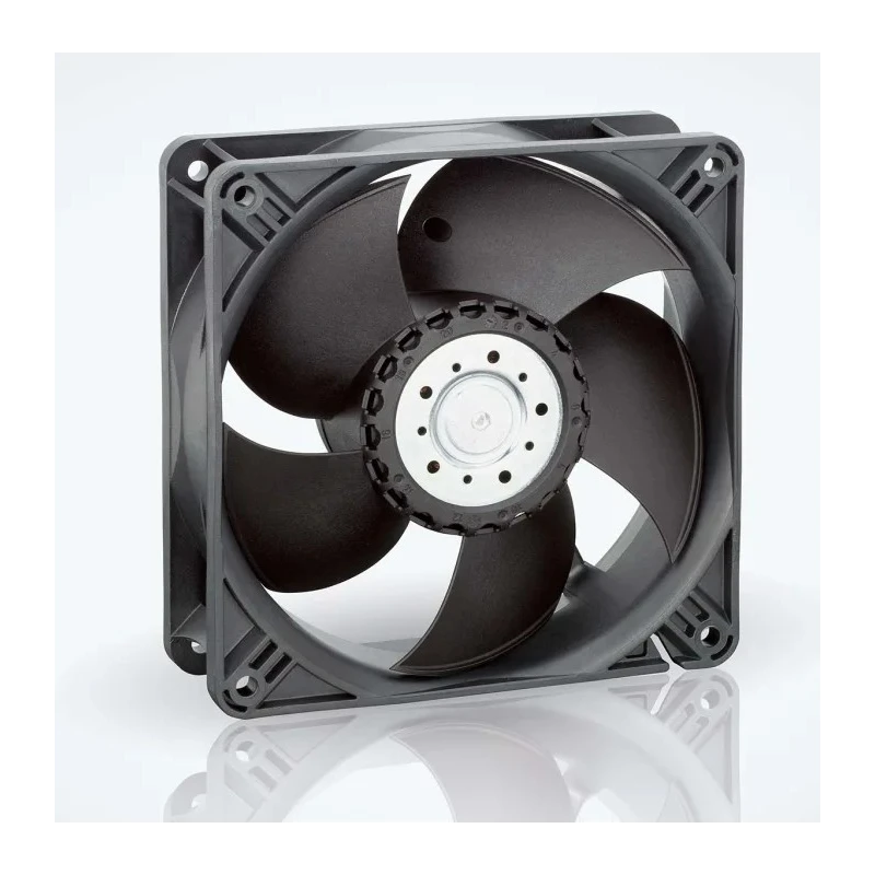 ebm-papst 4400 Series 12V DC Axial Fan, 205 m³/h Air Flow, 5.3 W Power, 540 mA Max Current, , 119x119x38 mm, Ball IP20