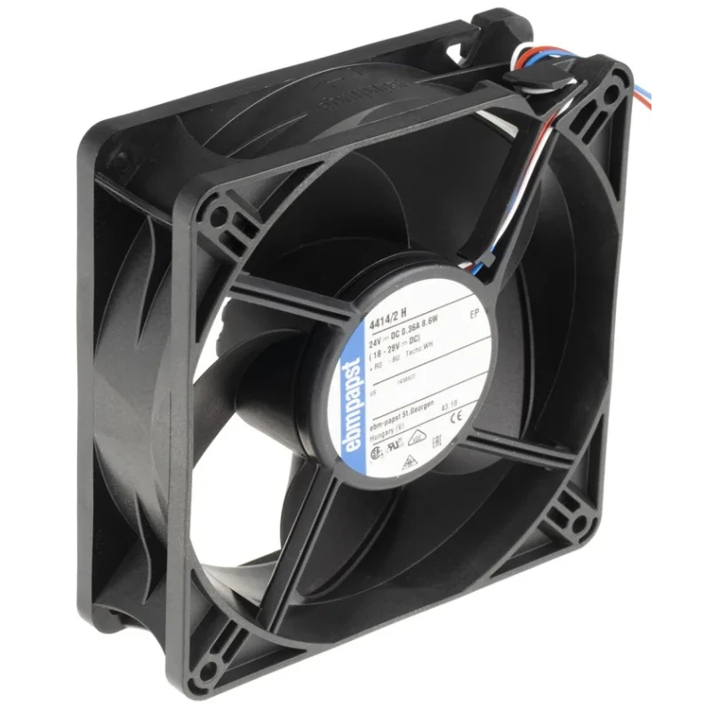 ebm-papst 4400 Series Compact DC Axial Fan 24V dc 8.6W 240 m³/h 119 mm x 38 mm 4414/2H