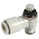 SMC AS Series Speed Controller NPT Tube Flow Regulator with Electroless Nickel Plated Brass Construction AS2201F-N01-03S