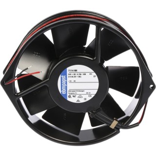 ebm-papst 7100 N Series Axial Fan 24V DC 360 m³/h Air Flow 19 W Power IP54 150 mm 38mm Depth 