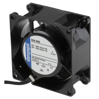 ebm-papst 8000 V Series AC Ball Bearing Axial Fan 24V AC 12 W 47 m³/h 80x80x38 mm IP20 