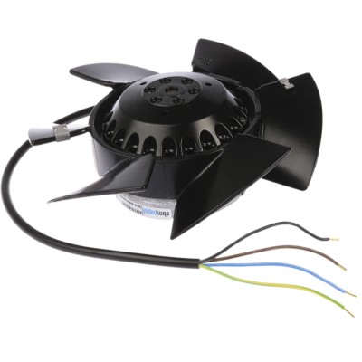 ebm-papst A2E170 Series AC Compact Axial Fan, 230V AC, 53W Power, 230mA Max, 565 m³/h Airflow, IP44, 170 mm Frame Size 