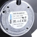 ebm-papst A2S130 Series Compact Axial Fan 230V AC, 45W Power, 390 m³/h Air Flow, Ball Bearing, IP20 Protection 
