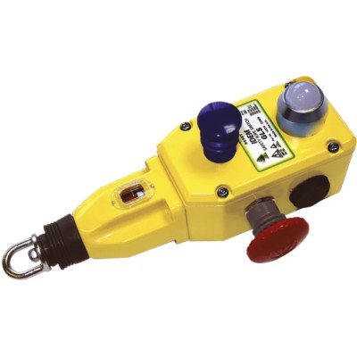 IDEM GLS Rope Pull Switch 239 mm, Straight Mounting, 2 NO/2 NC Contacts, IP67, Die Cast Aluminium Housing 142064