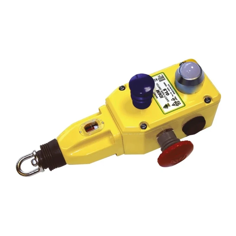 IDEM GLS Rope Pull Switch 239 mm, Straight Mounting, 2 NO/2 NC Contacts, IP67, Die Cast Aluminium Housing 142064