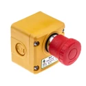 IDEM ES Series Twist Release Emergency Stop Push Button Surface Mount 2 NC/1 NO 24V DC 3A IP67 