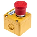 IDEM ES Series Twist Release Emergency Stop Push Button Surface Mount 2 NC/1 NO 24V DC 3A IP67 
