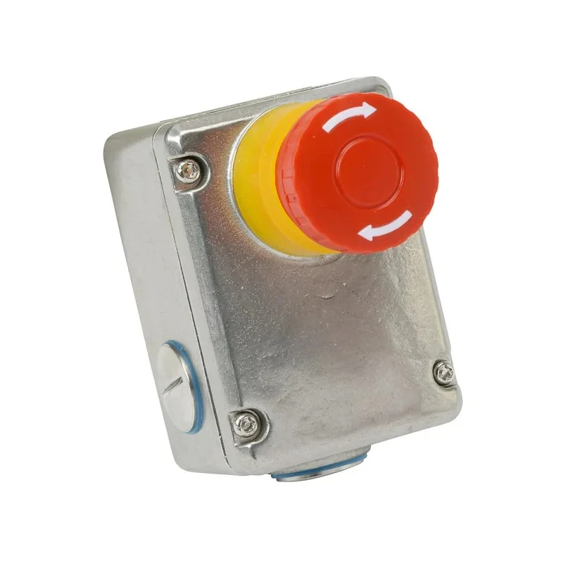IDEM ESL Series Twist Release Emergency Stop Push Button, Surface Mount, 2 NC/2 NO, IP67, IP69K 232001