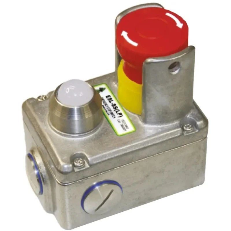 IDEM ESL Series Twist Release Illuminated Emergency Stop Push Button Surface Mount 2 NC/2 NO IP67 IP69K 232023-A