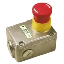 IDEM ESL Series Twist Release Emergency Stop Push Button, Surface Mount, 2 NC/2 NO, Stainless Steel Housing, IP67 232002