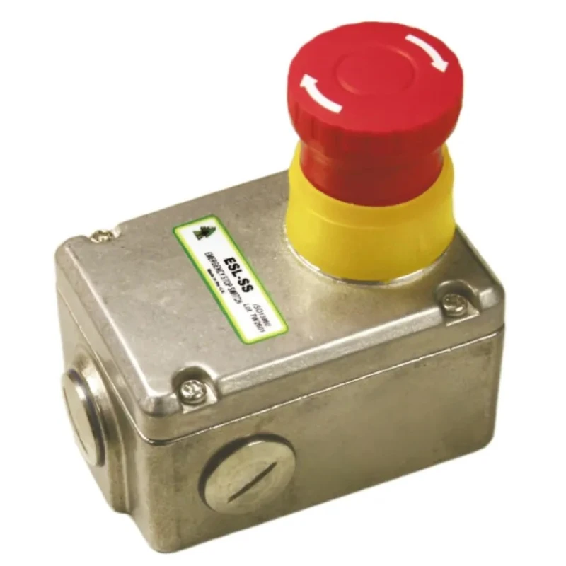 IDEM ESL Series Twist Release Emergency Stop Push Button, Surface Mount, 2 NC/2 NO, Stainless Steel Housing, IP67 232002