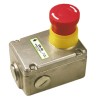 IDEM ESL Series Twist Release Emergency Stop Push Button, Surface Mount, 2 NC/2 NO, Stainless Steel Housing, IP67 232002
