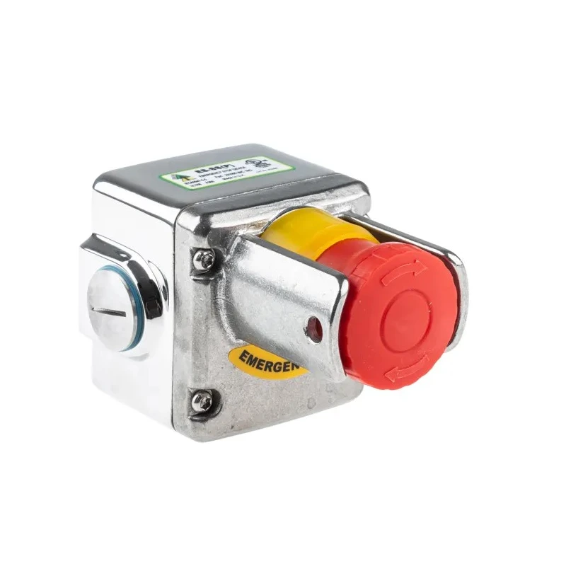IDEM ES Series Twist Release Emergency Stop Push Button Surface Mount 2 NC/1 NO IP69K 24V DC 3A 240V AC IP69K 