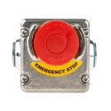 IDEM ES Series Twist Release Emergency Stop Push Button Surface Mount 2 NC/1 NO IP69K 24V DC 3A 240V AC IP69K 