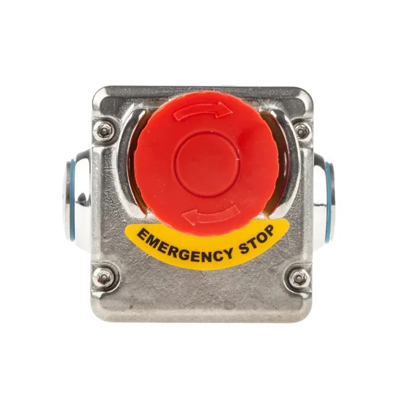 IDEM ES Series Twist Release Emergency Stop Push Button Surface Mount 2 NC/1 NO IP69K 24V DC 3A 240V AC IP69K 