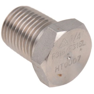RS PRO Stainless Steel Pipe Fitting Straight Hexagon Male Threaded 1/4 in 316 Stainless Steel 17.018mm 826-7021