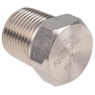 RS PRO Stainless Steel Pipe Fitting Straight Hexagon Male Threaded 3/8 in 826-7024