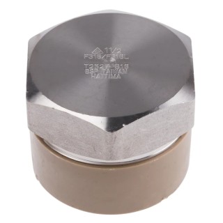 RS PRO Stainless Steel Pipe Fitting Straight Hexagon Male R Threaded 1-1/2 in 826-7043