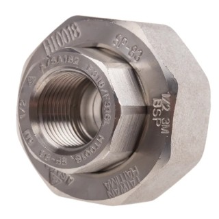 RS PRO Stainless Steel Pipe Fitting Straight Octagon Union Female Threaded 1/2 in x Female 1/2 in 826-7107