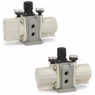 SMC Pneumatic Pressure Booster Regulator 1/4 Rc Outlet, 0.2 MPa Minimum Operating Pressure VBA10A-02GN