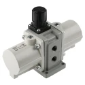 SMC Pneumatic Regulator , G 1/4 Inch Outlet, 0.2 MPa Minimum Operating Pressure, 1 MPa Maximum Input Pressure VBA10A-F02