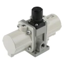 SMC Pneumatic Regulator , G 1/4 Inch Outlet, 0.2 MPa Minimum Operating Pressure, 1 MPa Maximum Input Pressure VBA10A-F02