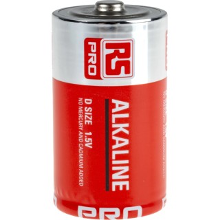 RS PRO 1.5 V Alkaline D Battery 2.4Ah LR20 Model 826-4423