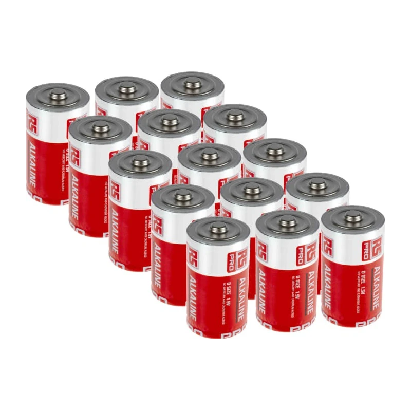 RS PRO 1.5 V Alkaline D Battery 2.4Ah LR20 Model 826-4423