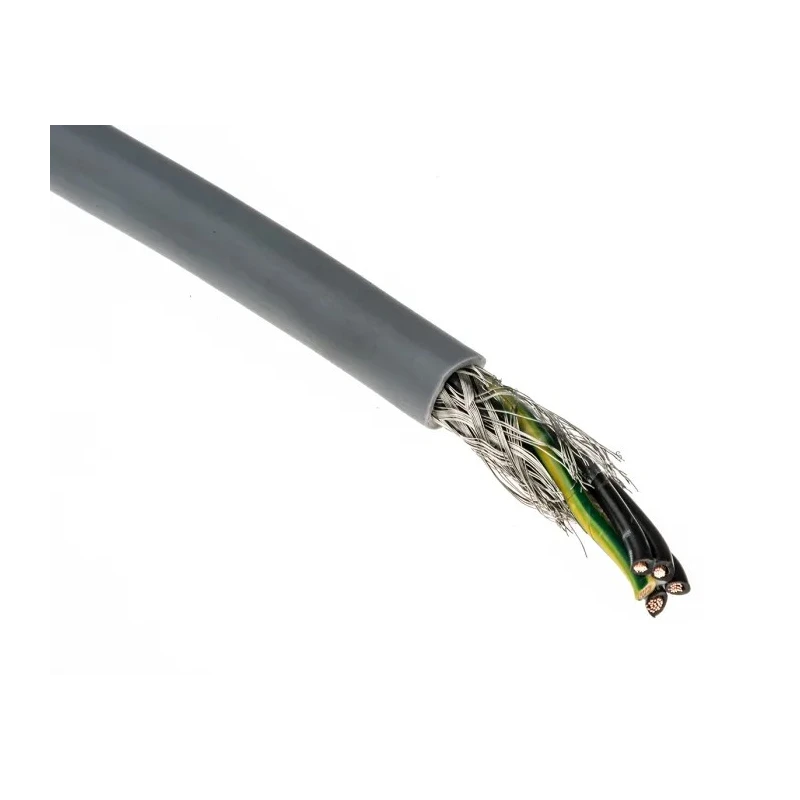 RS PRO Control Cable 5 Cores 0.75mm² 18 AWG Screened Stranded Grey Polyvinyl Chloride Sheath 50 m 827-4155