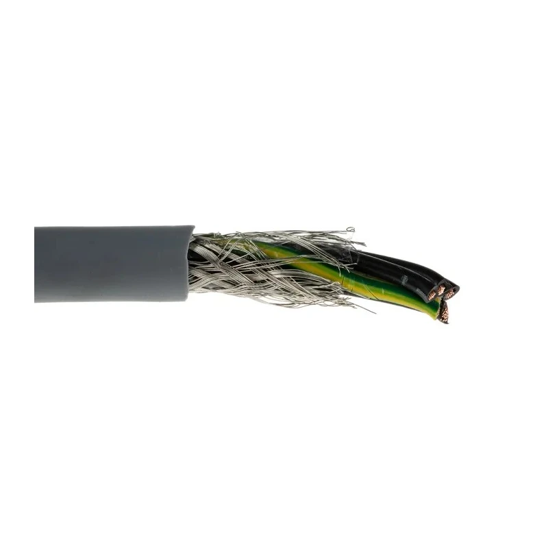 RS PRO Control Cable 5 Cores 0.75mm² 18 AWG Screened Stranded Grey Polyvinyl Chloride Sheath 50 m 827-4155