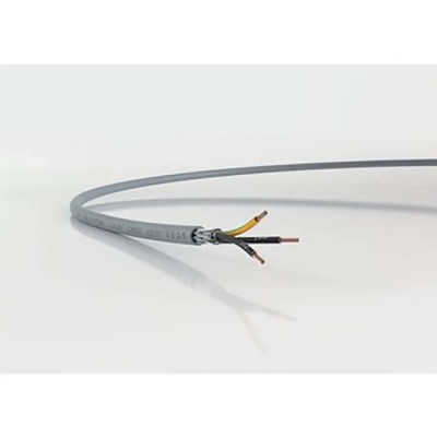 RS PRO Control Cable 2 Cores 1.5mm² 15 AWG Screened Stranded Grey PVC Sheath 50m 827-4145