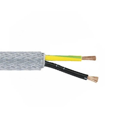 RS PRO Control Cable 2 Cores 0.75mm² 18 AWG Screened Transparent Polyvinyl Chloride Sheath 50 m 827-4202