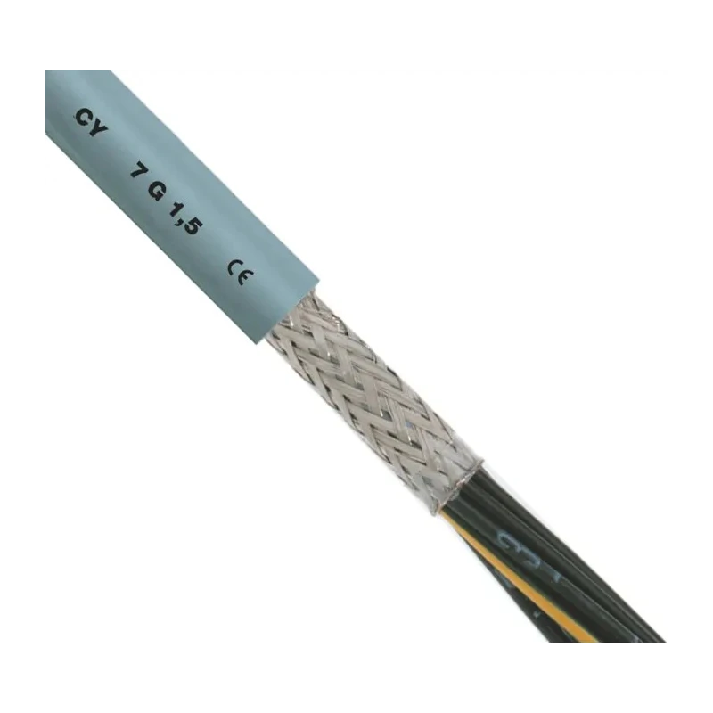 RS PRO Control Cable 18 Cores 0.75mm² 18 AWG Screened Stranded Grey Polyvinyl Chloride Sheath 50 m 827-4195