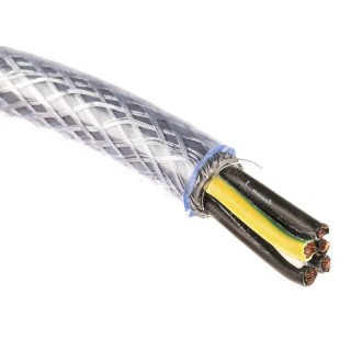 RS PRO Control Cable 5 Cores 4mm² 11 AWG Screened Transparent Polyvinyl Chloride Sheath 50 m 827-4206