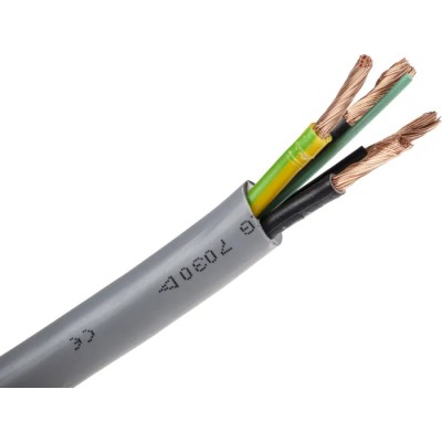 RS PRO Control Cable, 4 Cores 6mm² 9 AWG Unscreened 50 m Grey Polyvinyl Chloride Sheath 827-4271